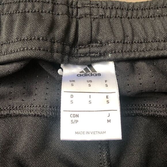 Adidas Trio, black leggings with triple grey stripes. - Picture 5 of 5